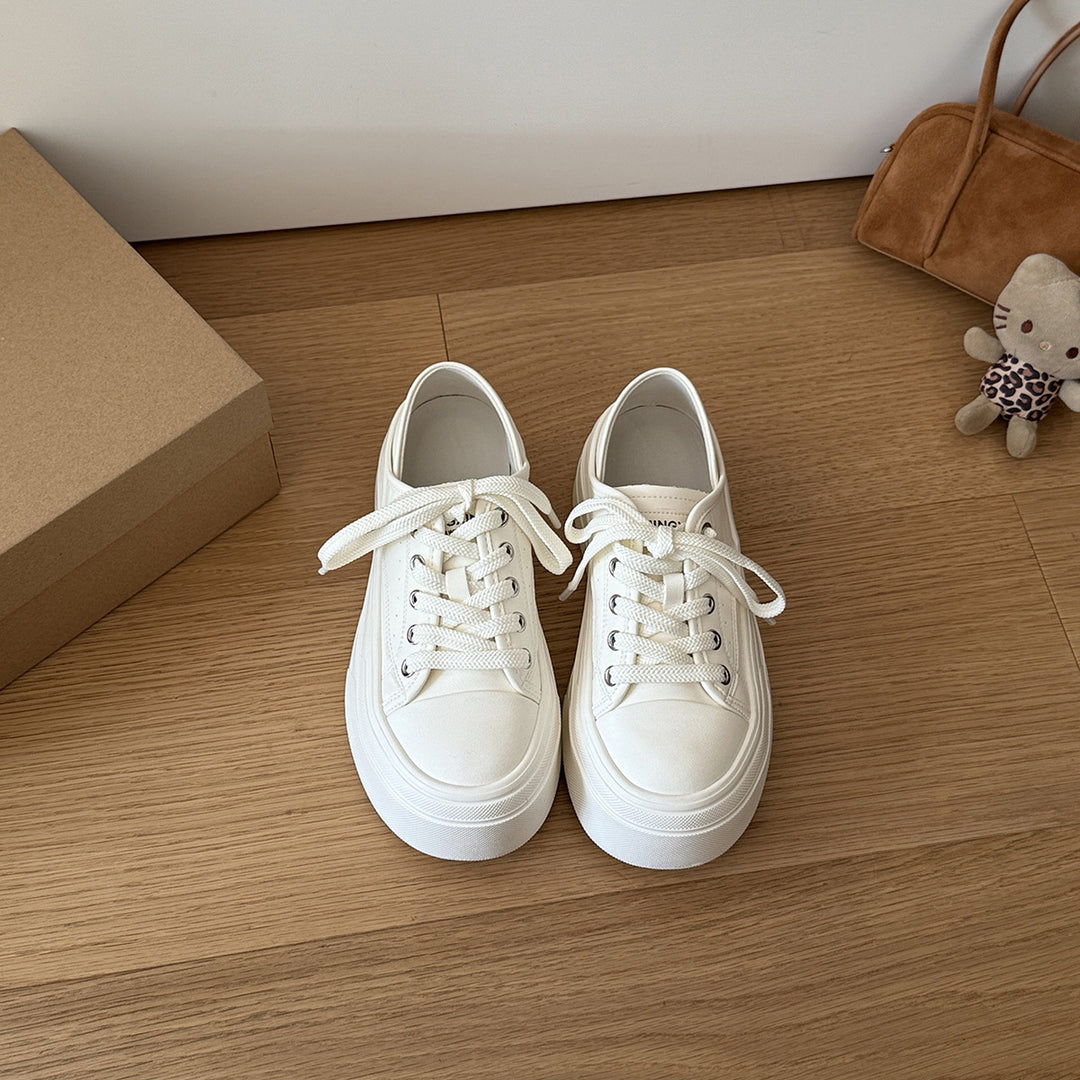Damen Sneaker mit hohem Plateau und atmungsaktiver Obermaterialstruktur EB