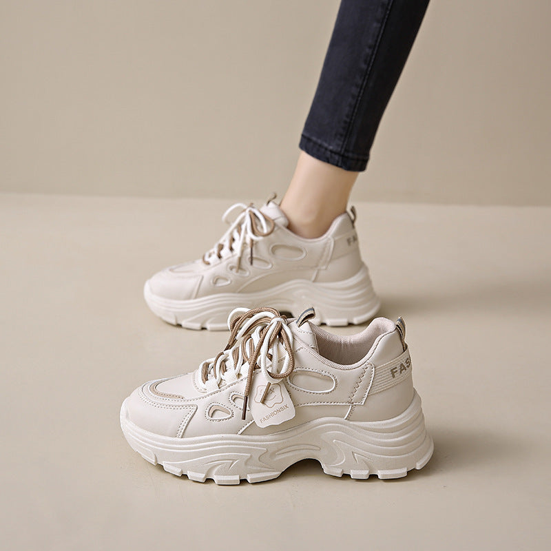 Damen Sportliche Chunky Sneakers mit atmungsaktiver Oberflächenstruktur EB
