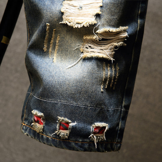 Herren lässige Denim-Shorts im modischen Destroyed-Look EB