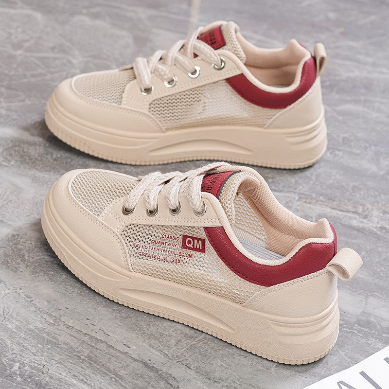 Damen Sportliche Sneakers mit atmungsaktiver Netzoberfläche und dämpfender Sohle EB
