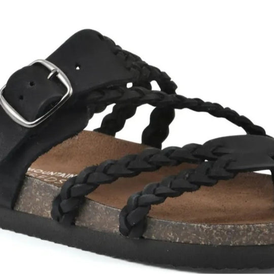 Damen Riemchen-Sandalen mit geflochtenem Design und verstellbarem Riemen EB