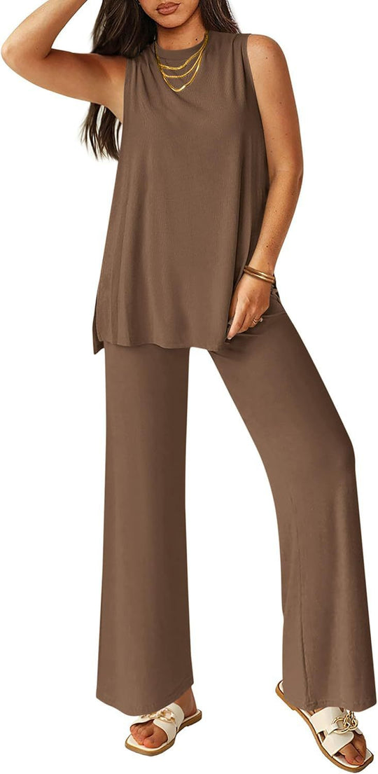 Damen Legere Oberteil und weite Hose Set EB