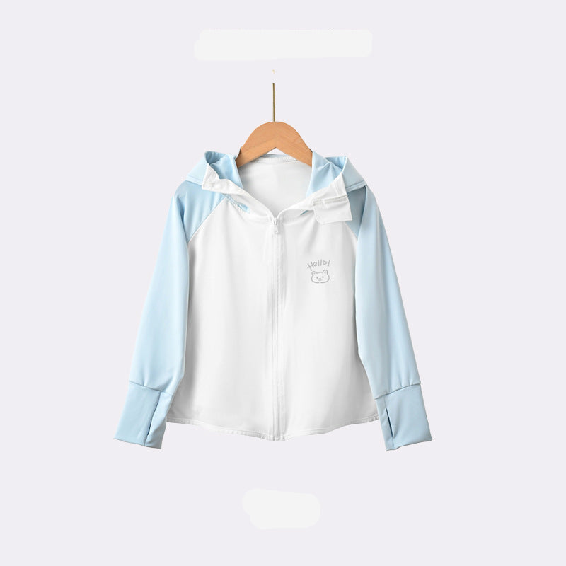 Kinder UV-Schutzjacke mit Kapuze und atmungsaktiven Eigenschaften EB