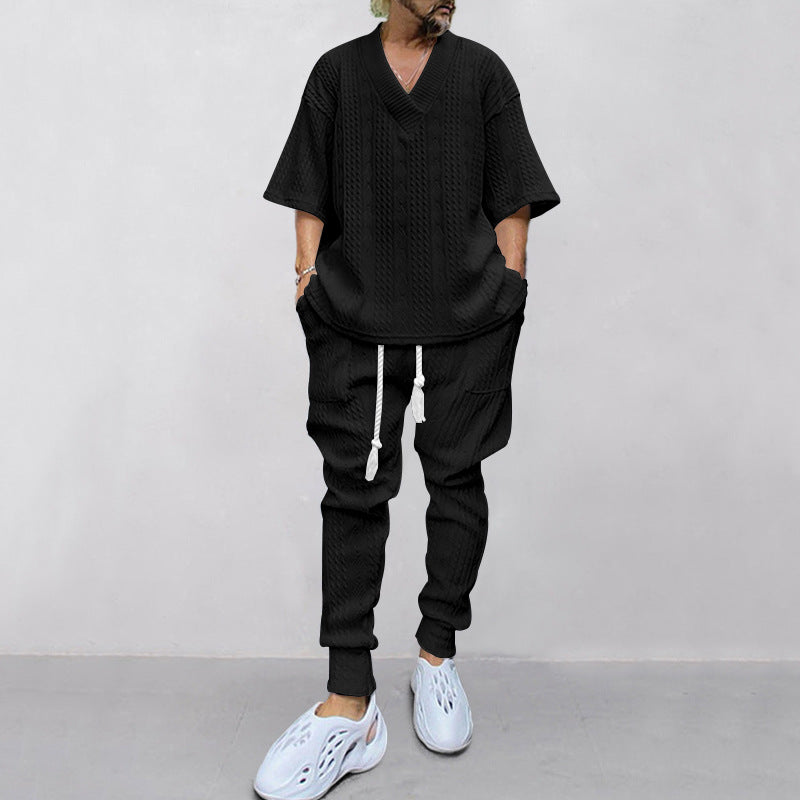Herren lässiges Freizeit-Set mit oversized Pullover und bequemen Jogginghosen EB