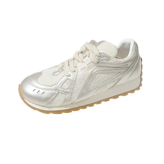 Damen Sportliche Fitness Sneakers mit atmungsaktiver Mesh-Oberfläche und rutschfester Sohle EB