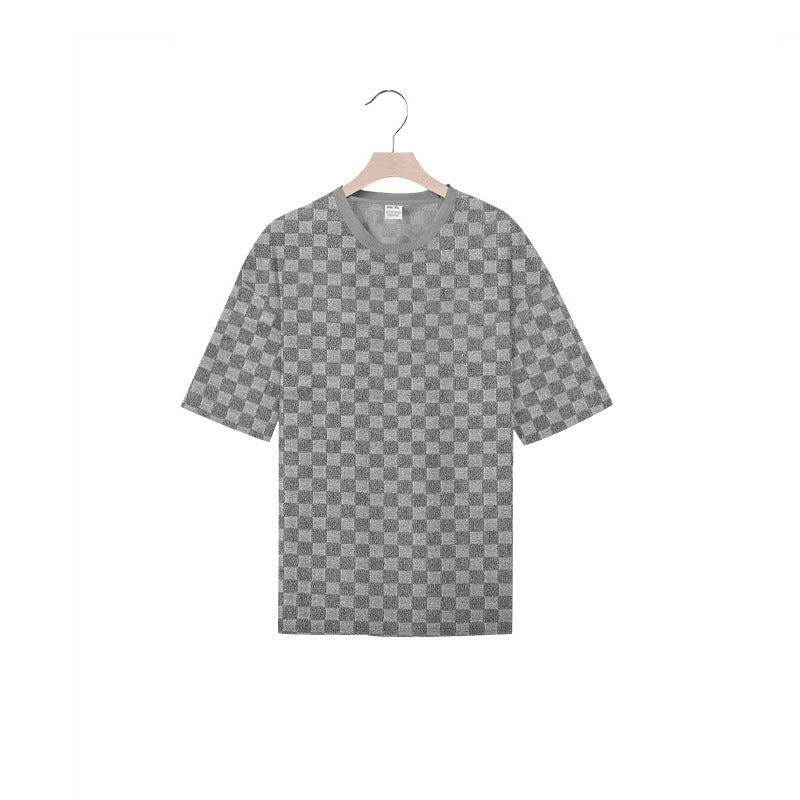 Herren lässiges Kurzarmshirt aus strukturierter Baumwolle EB