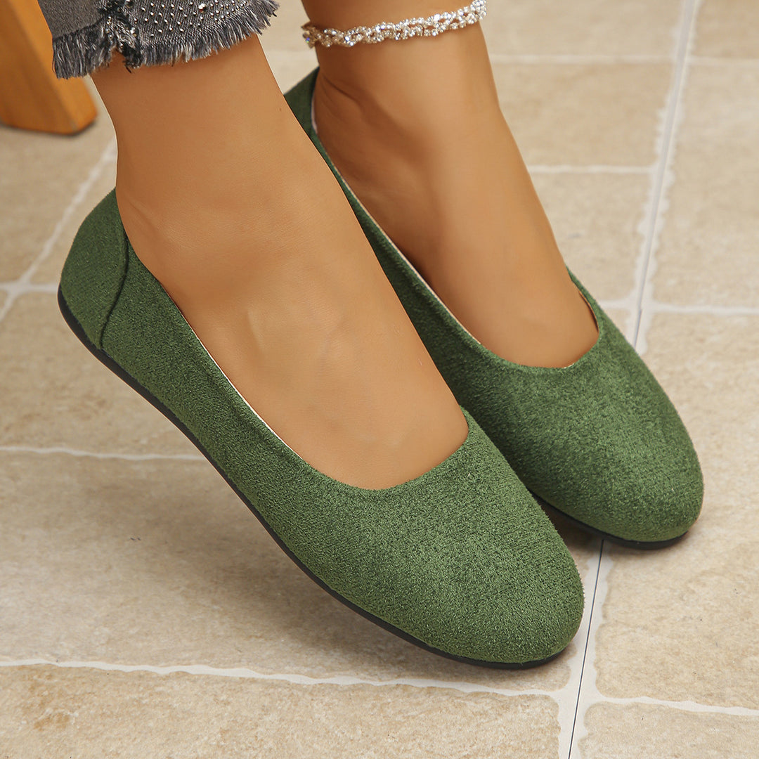 Damen elegante Ballerinas aus weichem Obermaterial EB