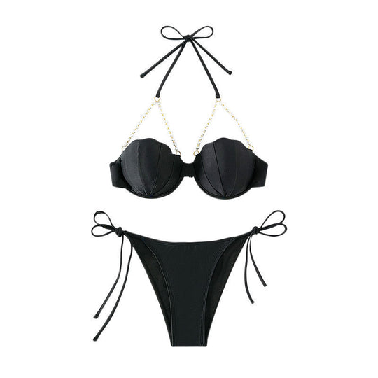 Damen Bikini mit eleganten Muscheldetails EB