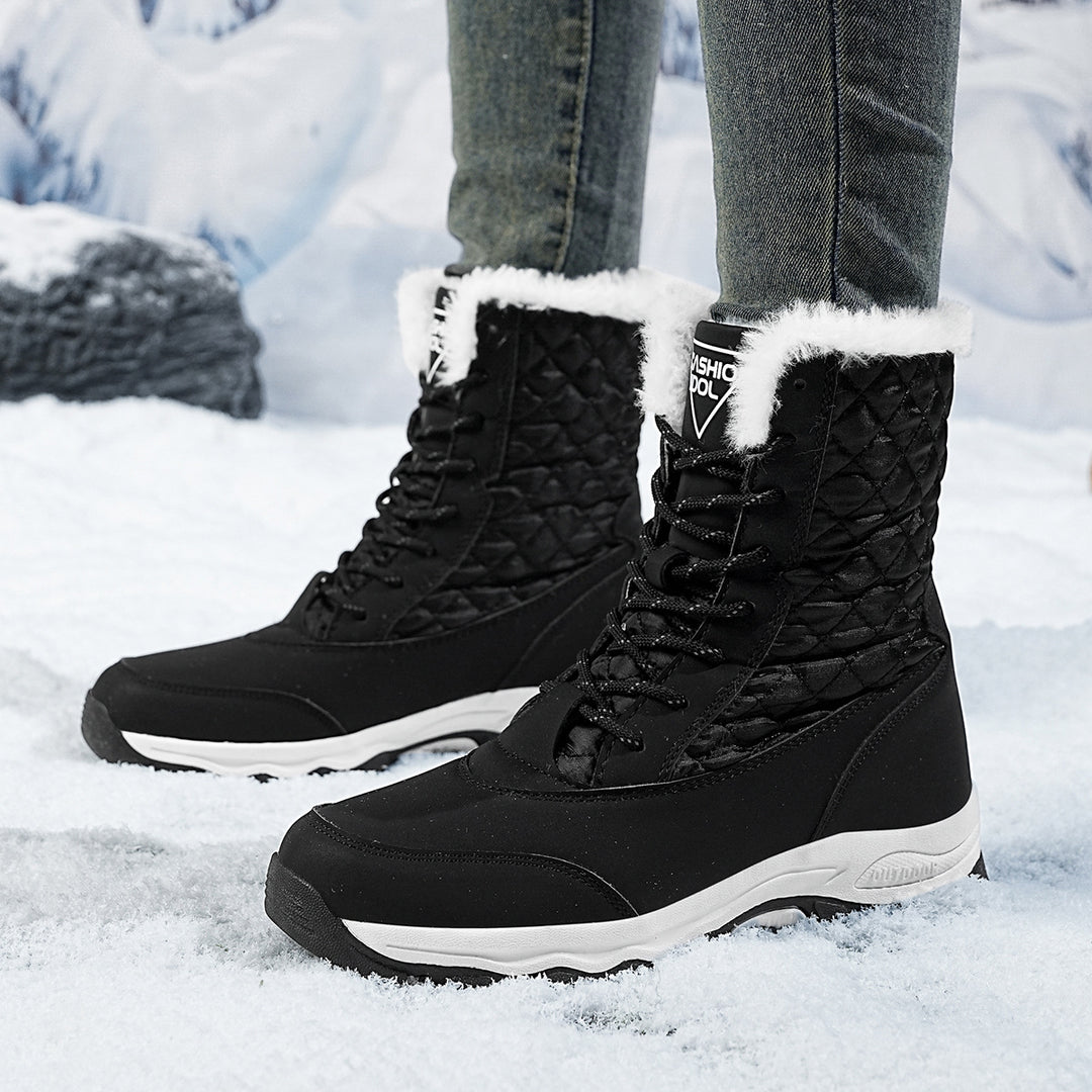 Damen Winterfestige Stiefel mit isolierter Fütterung und rutschfester Sohle EB