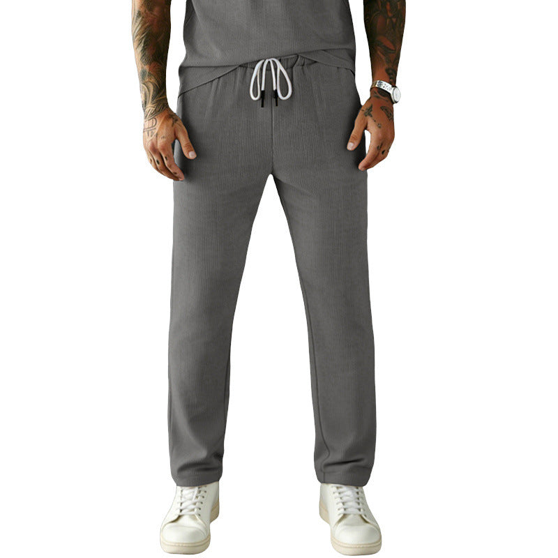 Herren Slim-Fit Jogginghose mit Kordelzug, elastischem Bund und seitlichen Eingrifftaschen EB