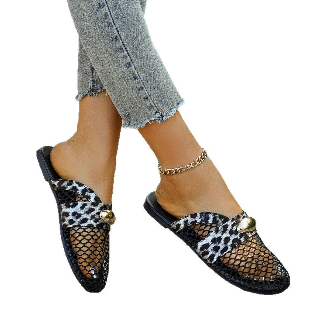 Damen Sandalen mit Netzdesign und elegantem Akzent EB