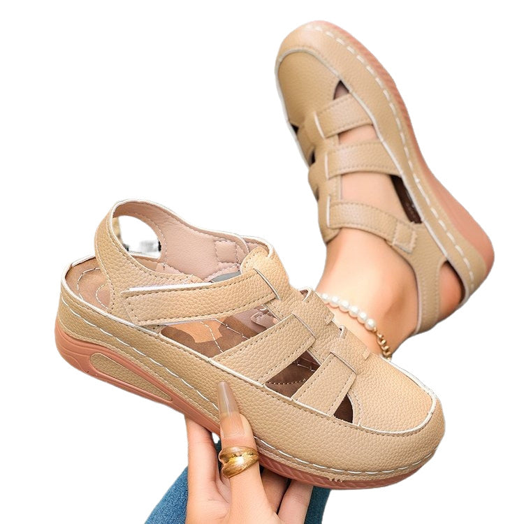Damen Sportliche und luftige Zehentrenner-Sandalen mit verstellbaren Riemen EB
