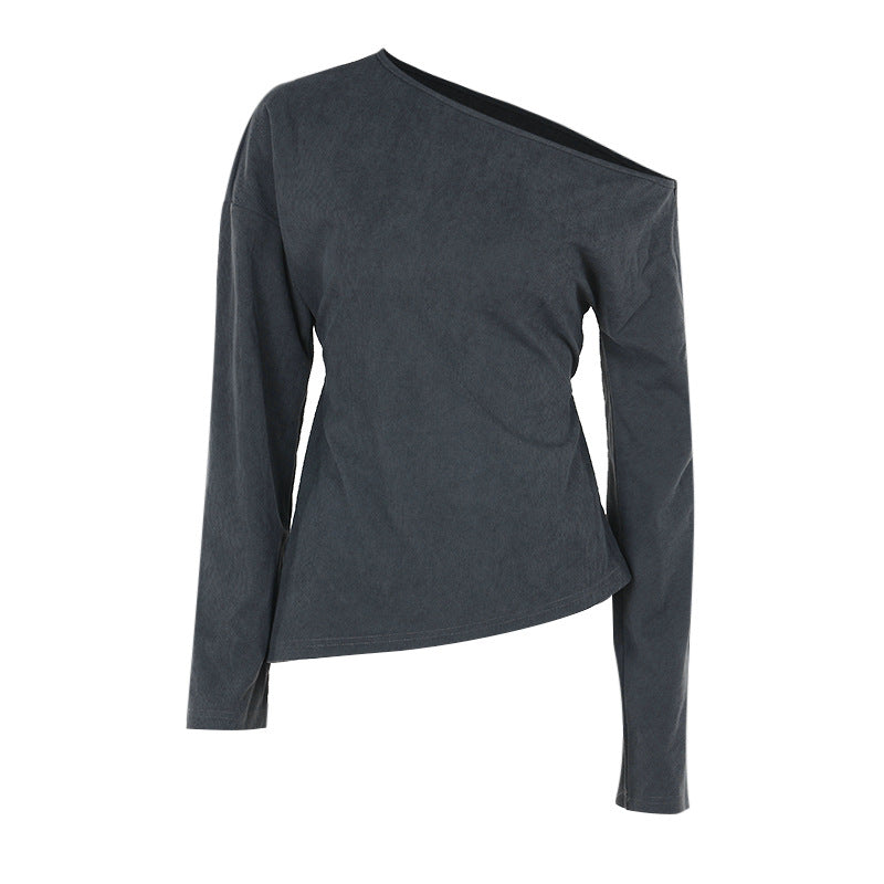 Damen asymmetrisches Langarmoberteil EB