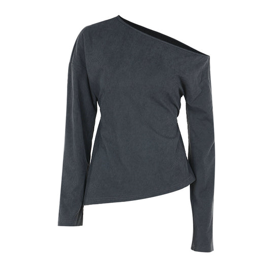 Damen asymmetrisches Langarmoberteil EB