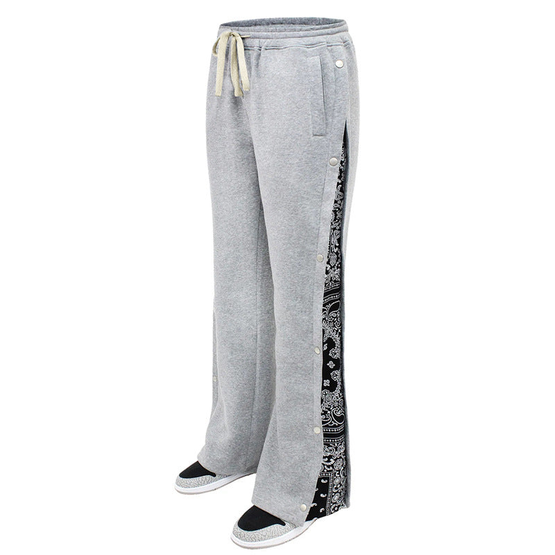 Herren lässige Sporthose mit seitlichem Druck-Design und praktischen Taschen EB