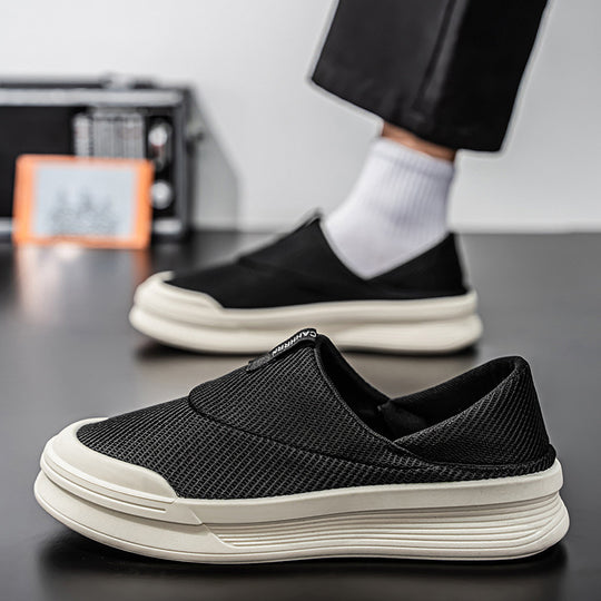 Damen atmungsaktive Slip-On Sneakers aus flexiblem Mesh-Material EB
