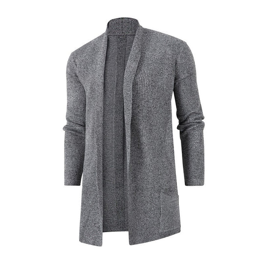 Herren Strickjacke mit offenem Design und minimalistischen Taschen EB