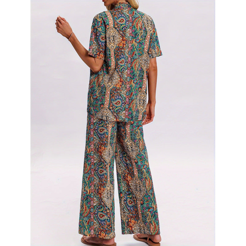 Damen Kurzarm-Overall mit Rüschendetails und Bindegürtel EB