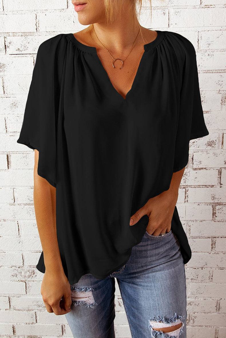 Damen elegante Chiffon-Bluse EB