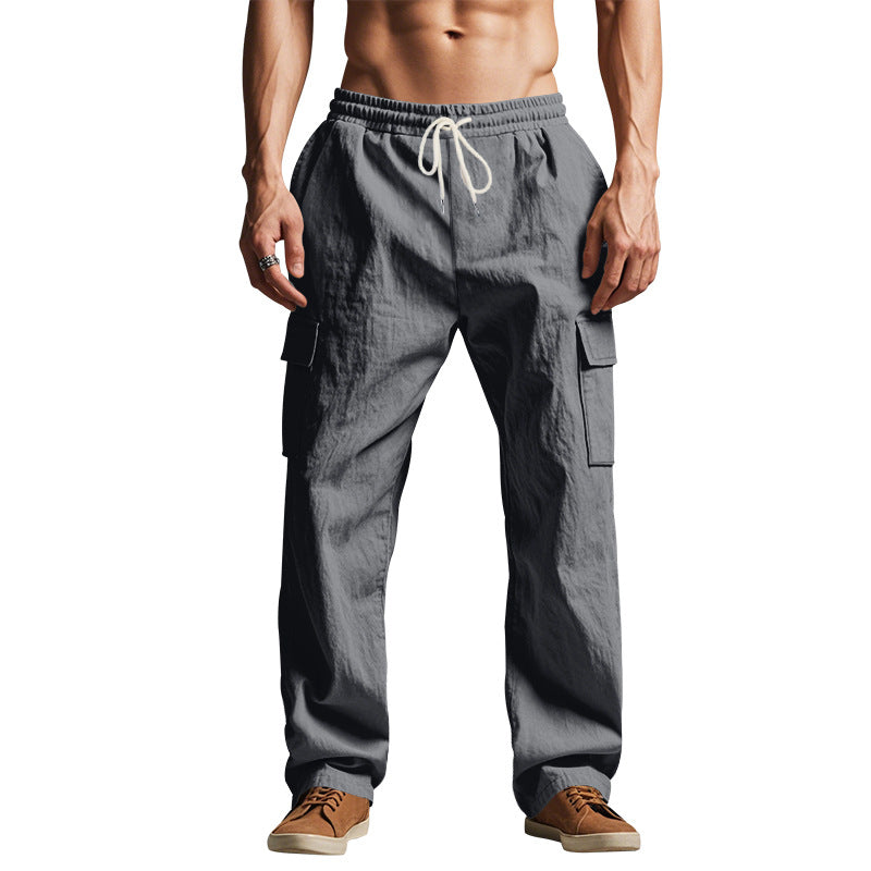 Herren lockere Cargohose mit elastischem Bund und praktischen Seitentaschen EB