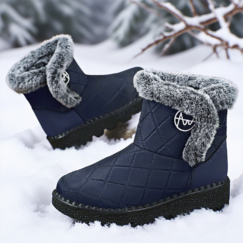 Damen Thermo-Winterstiefel mit weichem Kunstfellkragen EB