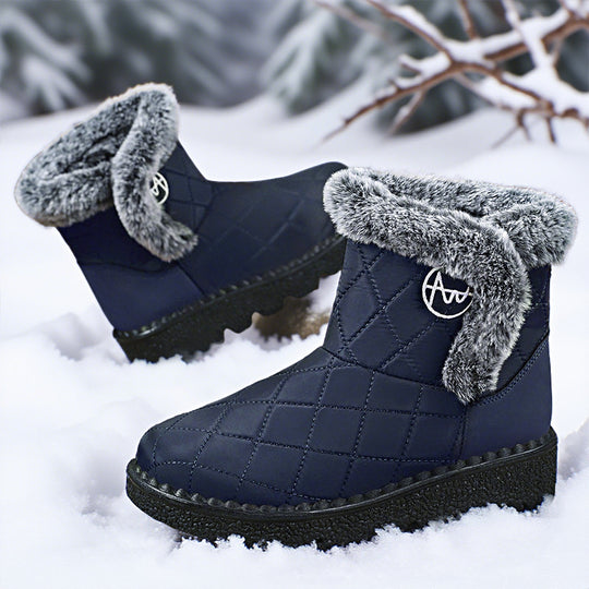 Damen Thermo-Winterstiefel mit weichem Kunstfellkragen EB