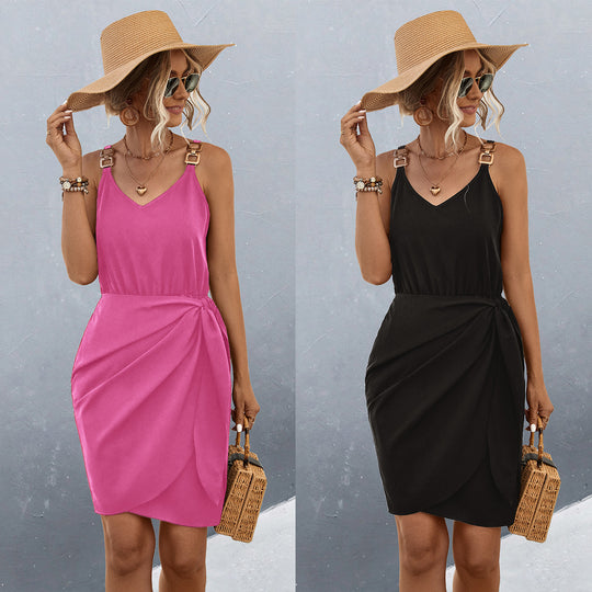 Damen Etuikleid mit tailliertem Schnitt und eleganter Drapierung EB