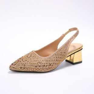 Damen Slingback-Pumps mit glamourösem Kristall-Detail EB