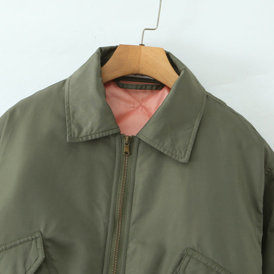 Damen lässige Bomberjacke mit praktischen Taschen EB