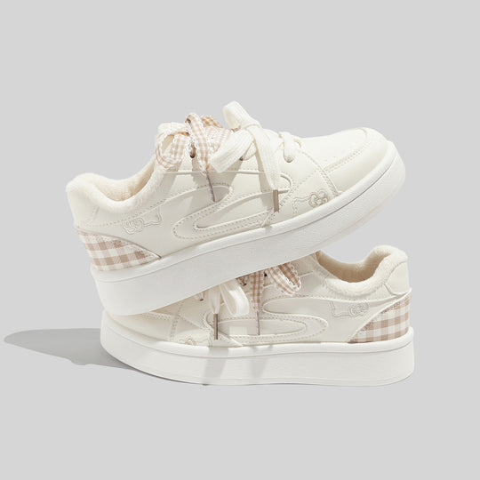 Damen Kuschelige Sneakers mit floralem Print und weichem Innenfutter EB