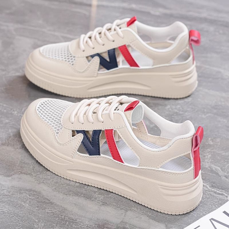 Damen Sportliche Sneaker mit atmungsaktiver Netzstruktur und dämpfender Sohle EB