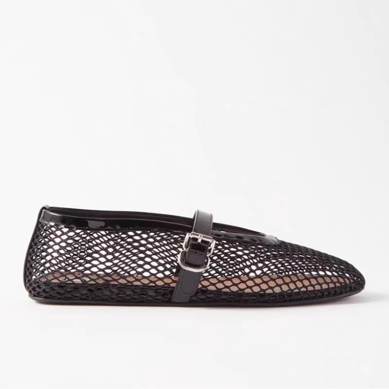 Damen Glitzernde Ballerinas mit dekorativem Riemen EB
