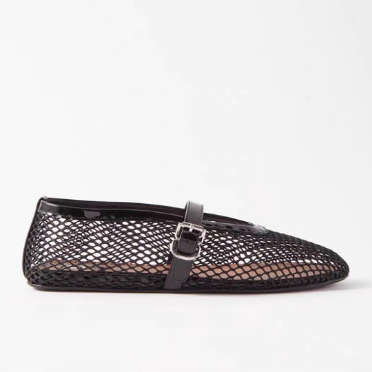 Damen Glitzernde Ballerinas mit dekorativem Riemen EB