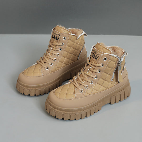 Damen Modische Winterstiefel mit gepolstertem Innenfutter und robustem Sohlenprofil EB