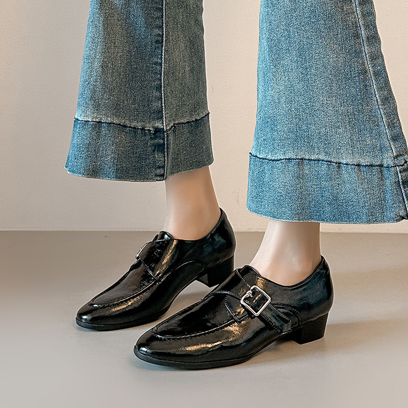 Damen elegante Slipper mit modischem Schnallen-Detail EB
