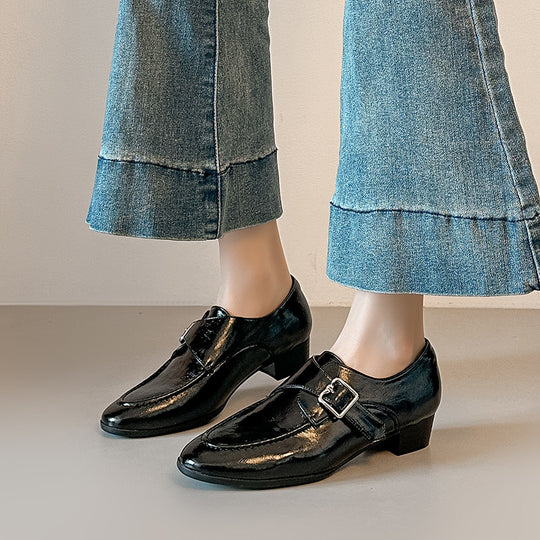 Damen elegante Slipper mit modischem Schnallen-Detail EB