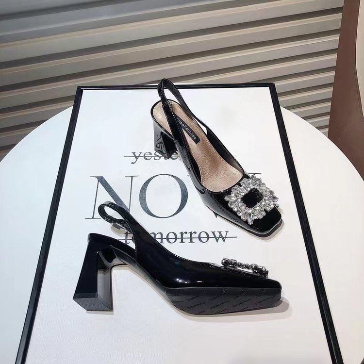 Damen Sling-Pumps mit elegantem Blüten-Detail EB