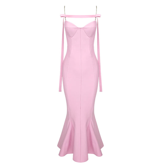 Damen Elegantes Meerjungfrauen-Kleid mit schulterfreier und taillierter Passform EB