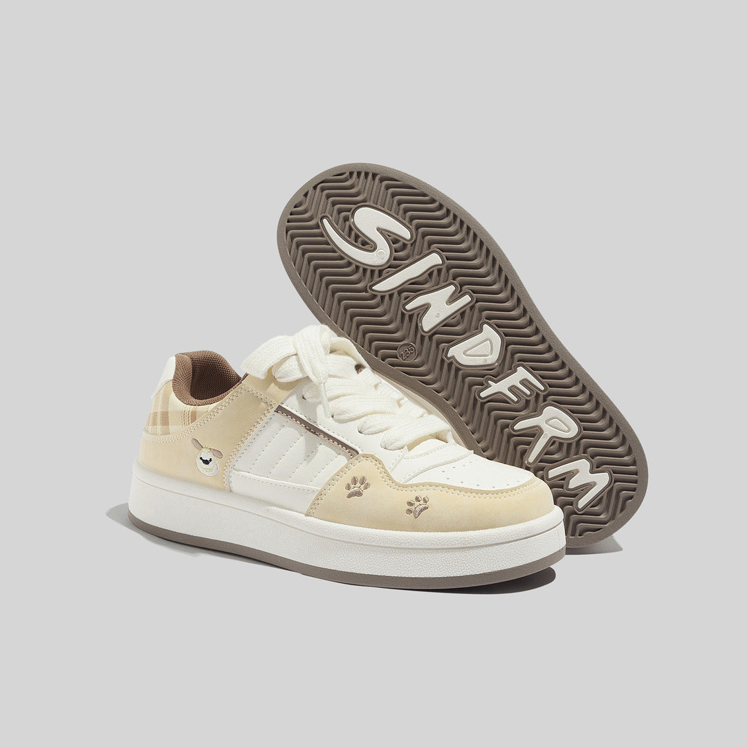 Damen Sneaker mit niedlichen Tierapplikationen und gepolsterter Innensohle EB