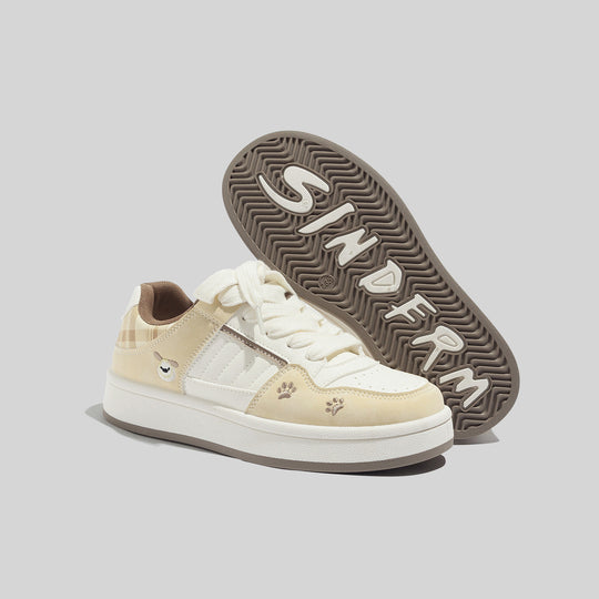 Damen Sneaker mit niedlichen Tierapplikationen und gepolsterter Innensohle EB