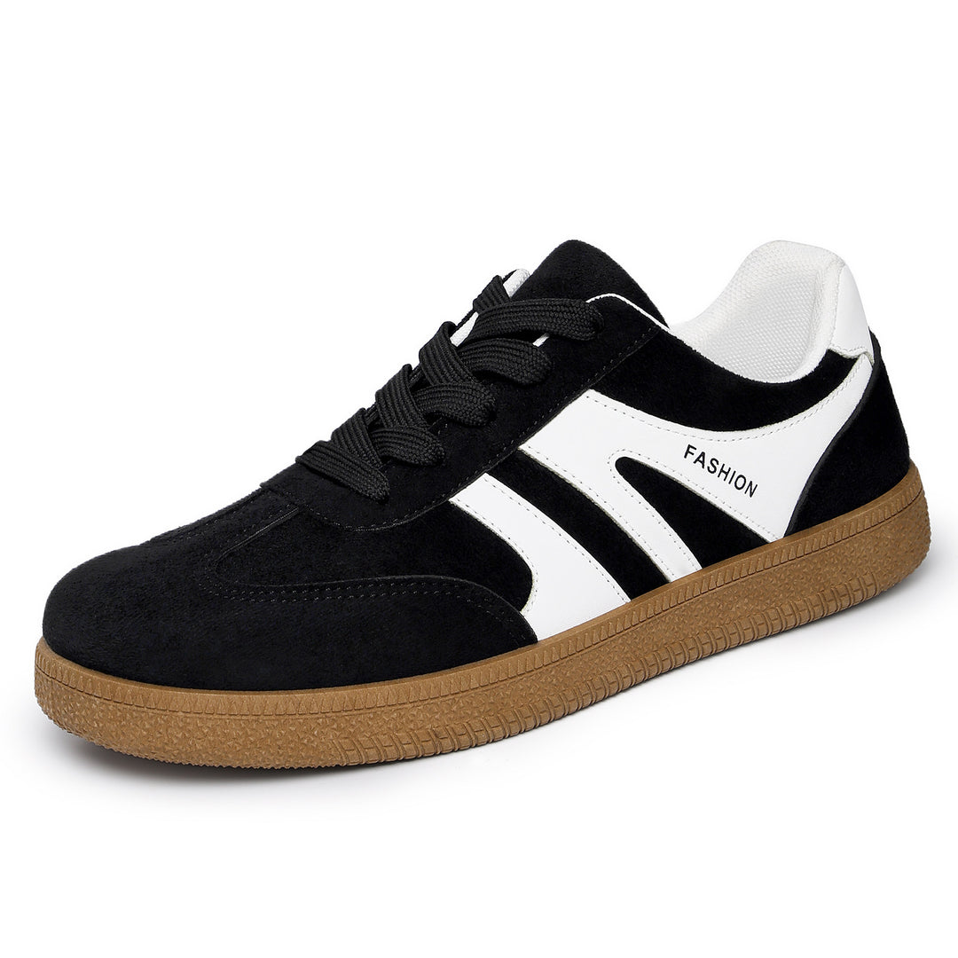 Herren nan retro Veloursleder Sneaker mit gepolstertem Fersenkragen und profilierter Gummilaufsohle EB