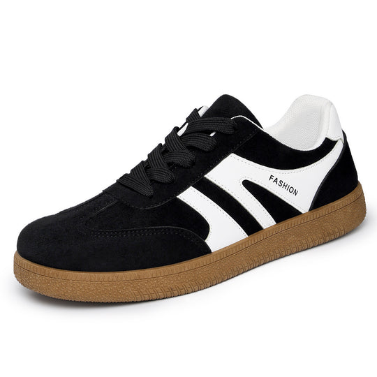 Herren nan retro Veloursleder Sneaker mit gepolstertem Fersenkragen und profilierter Gummilaufsohle EB