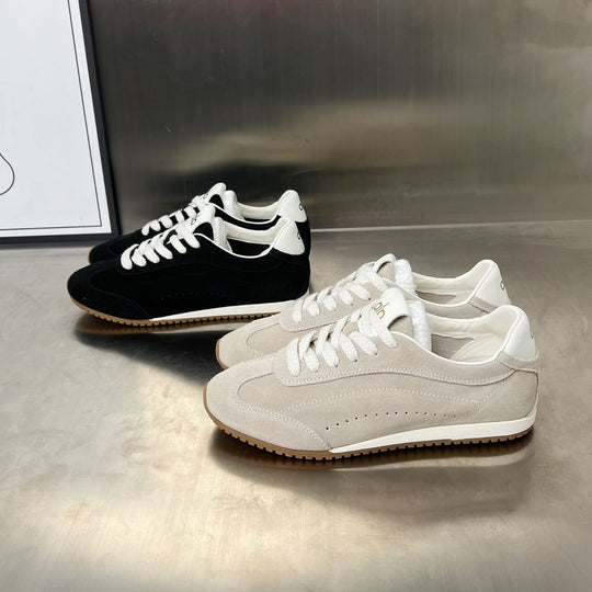 Damen Sportive Sneakers aus hochwertigem Wildleder mit rutschfester Sohle EB