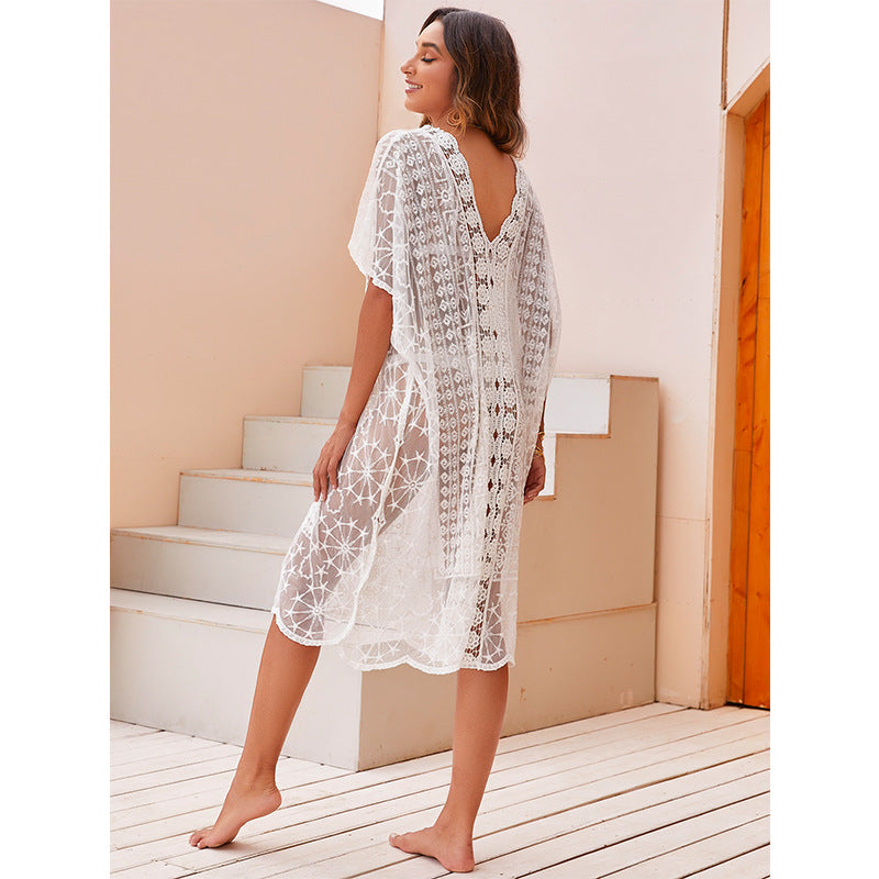 Damen elegance Häkel Strandüberwurf EB