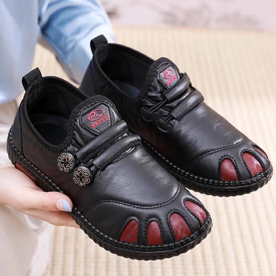 Damen bequeme Lederschuhe mit atmungsaktiver Innensohle EB