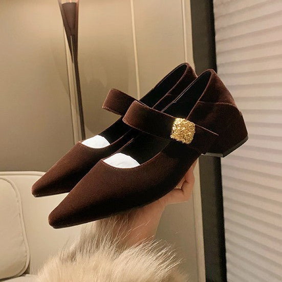 Damen elegante Ballerinas mit modischer Riemchenverzierung und hochwertigem Obermaterial EB