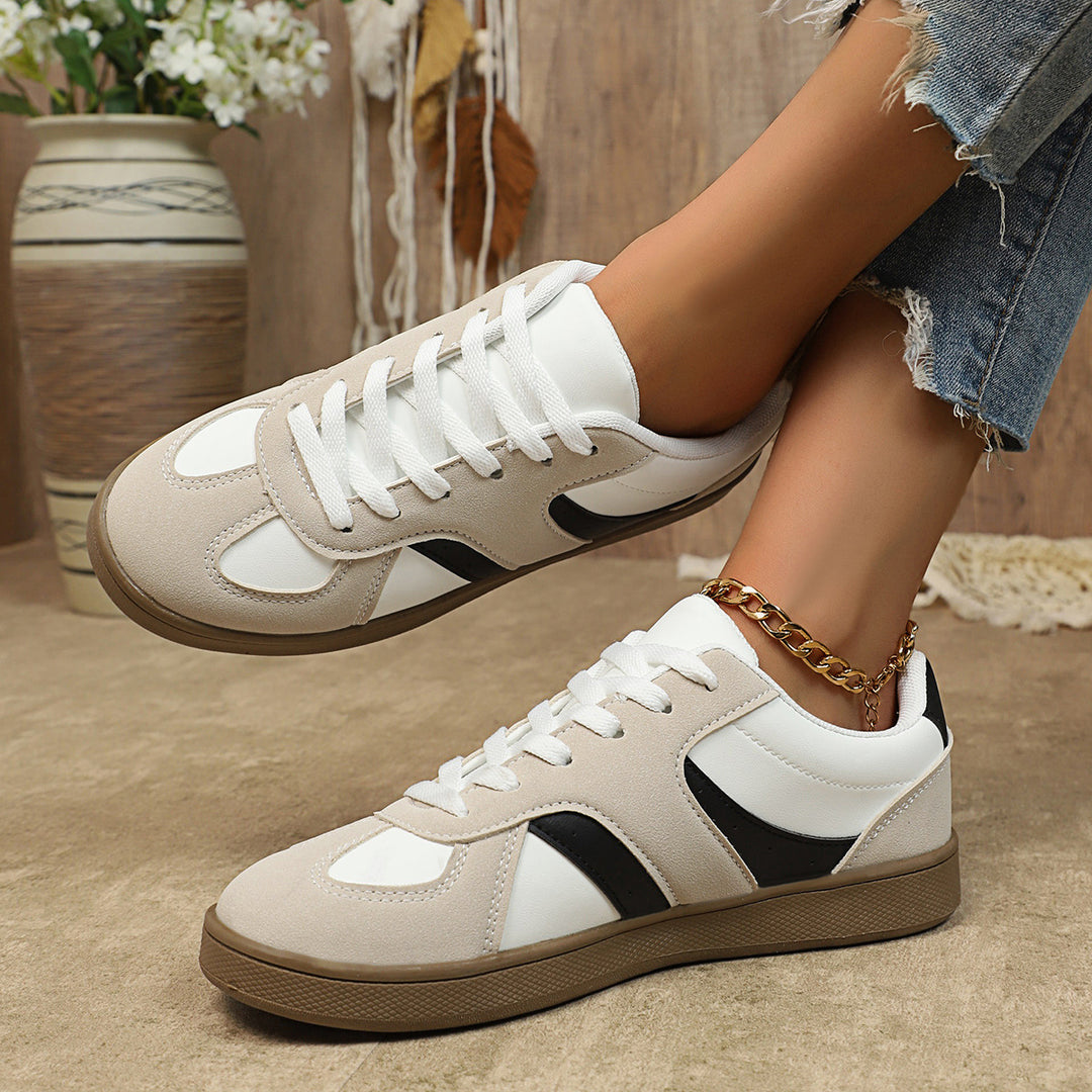 Damen Sportliche Sneakers mit modischem Obermaterial und rutschfester Sohle EB