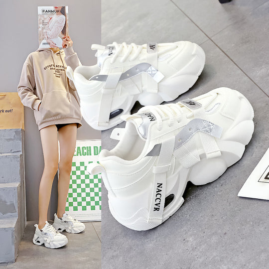 Damen Chunky Sneaker mit innovativem Design und gepolsterter Sohle EB