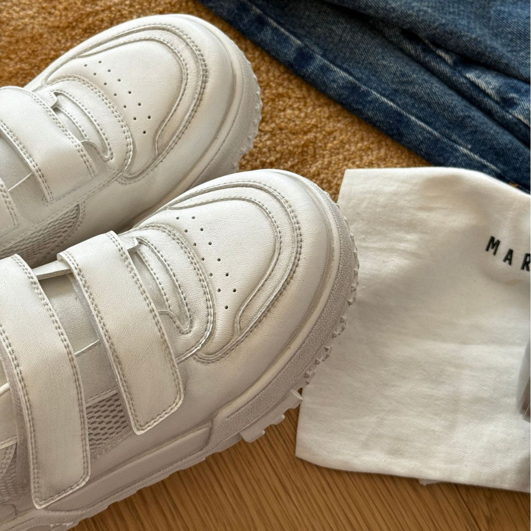 Damen Sportliche Sneaker mit doppeltem Klettverschluss und verstärkter Sohle EB