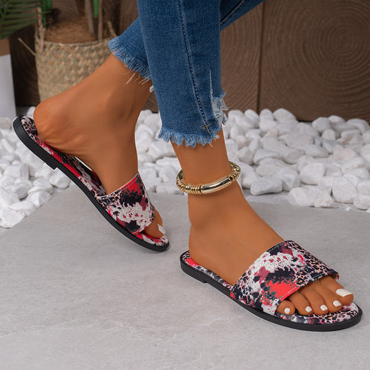 Damen Freizeitsandalen mit modischem Tiermuster EB